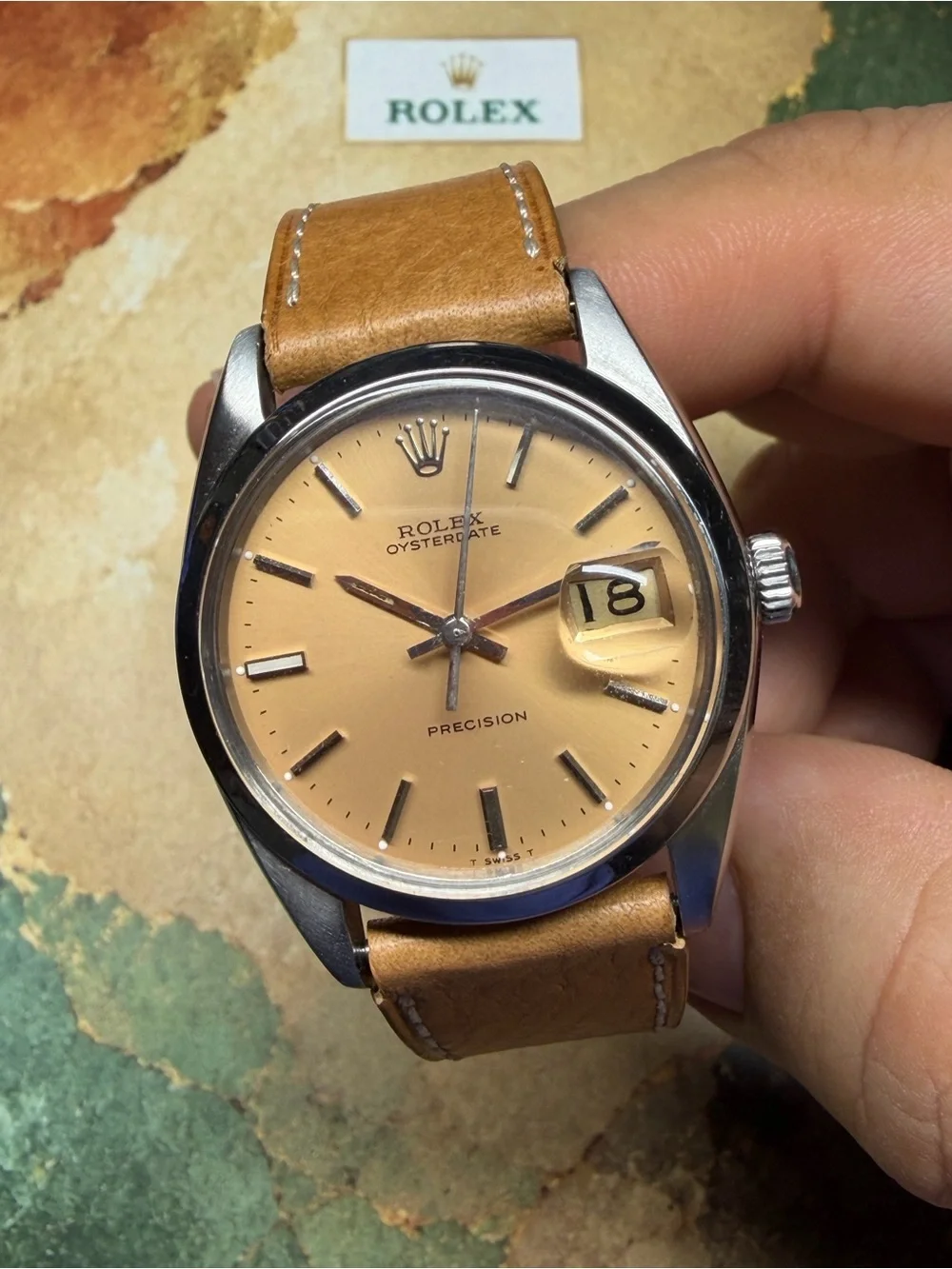 ✅ Rolex Oysterdate Precision with rare salmon dial! RARE & Elegant 👌✨